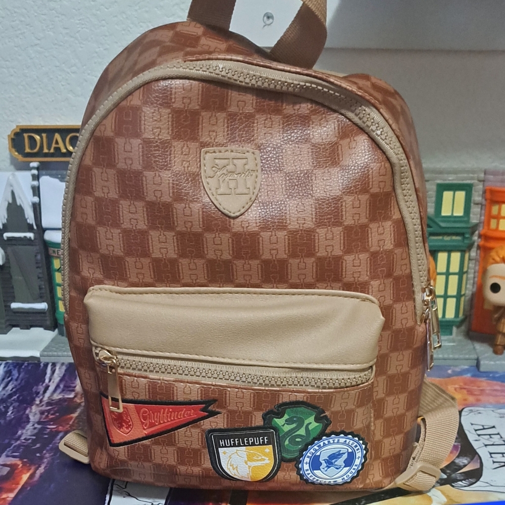 Brown and Tan Harry Potter Mini Backpack